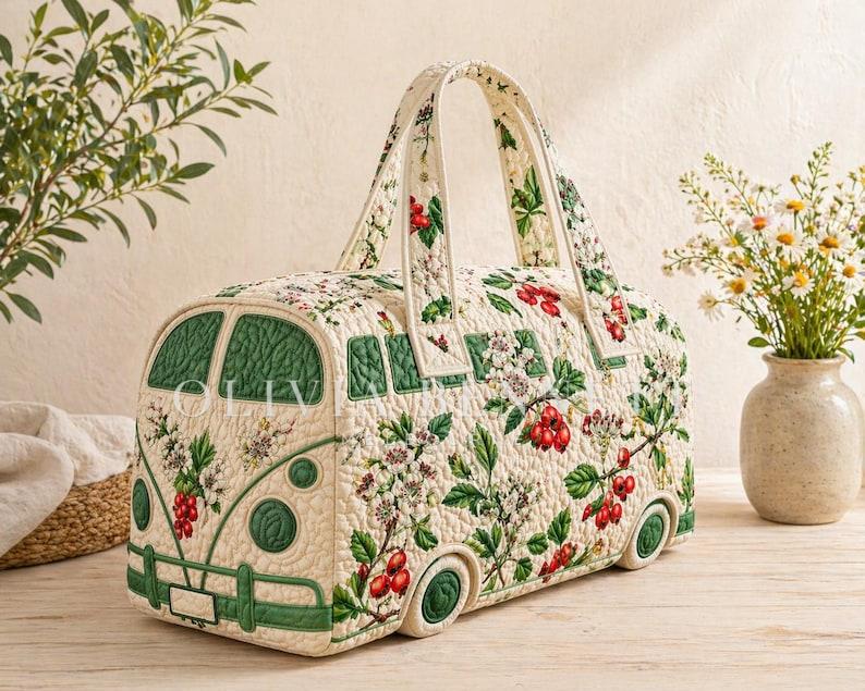 Berry Blossom Camper Quilted Duffle Bag – Olivia Bennett Melbourne