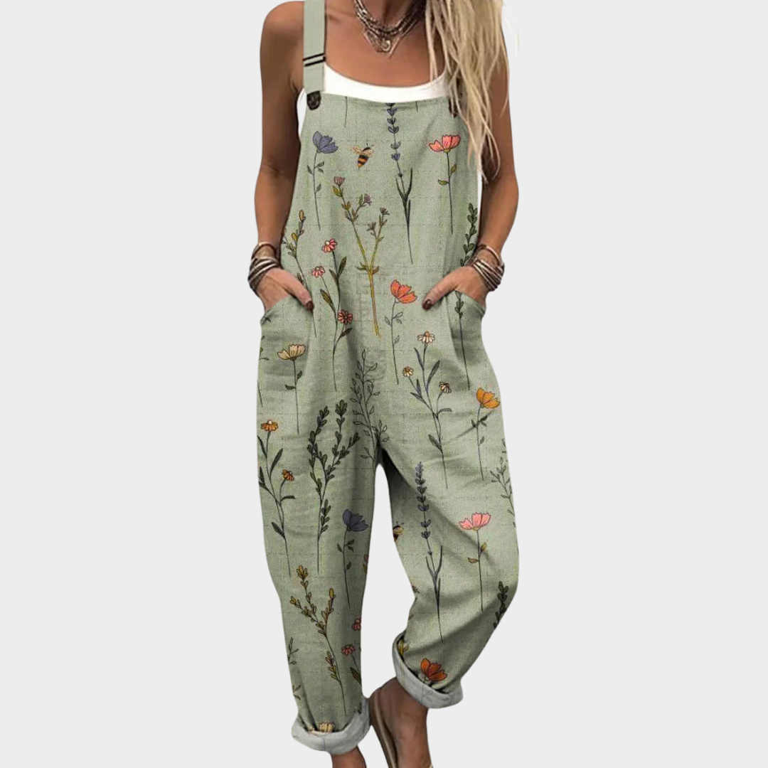 Millie Garden Print Overalls