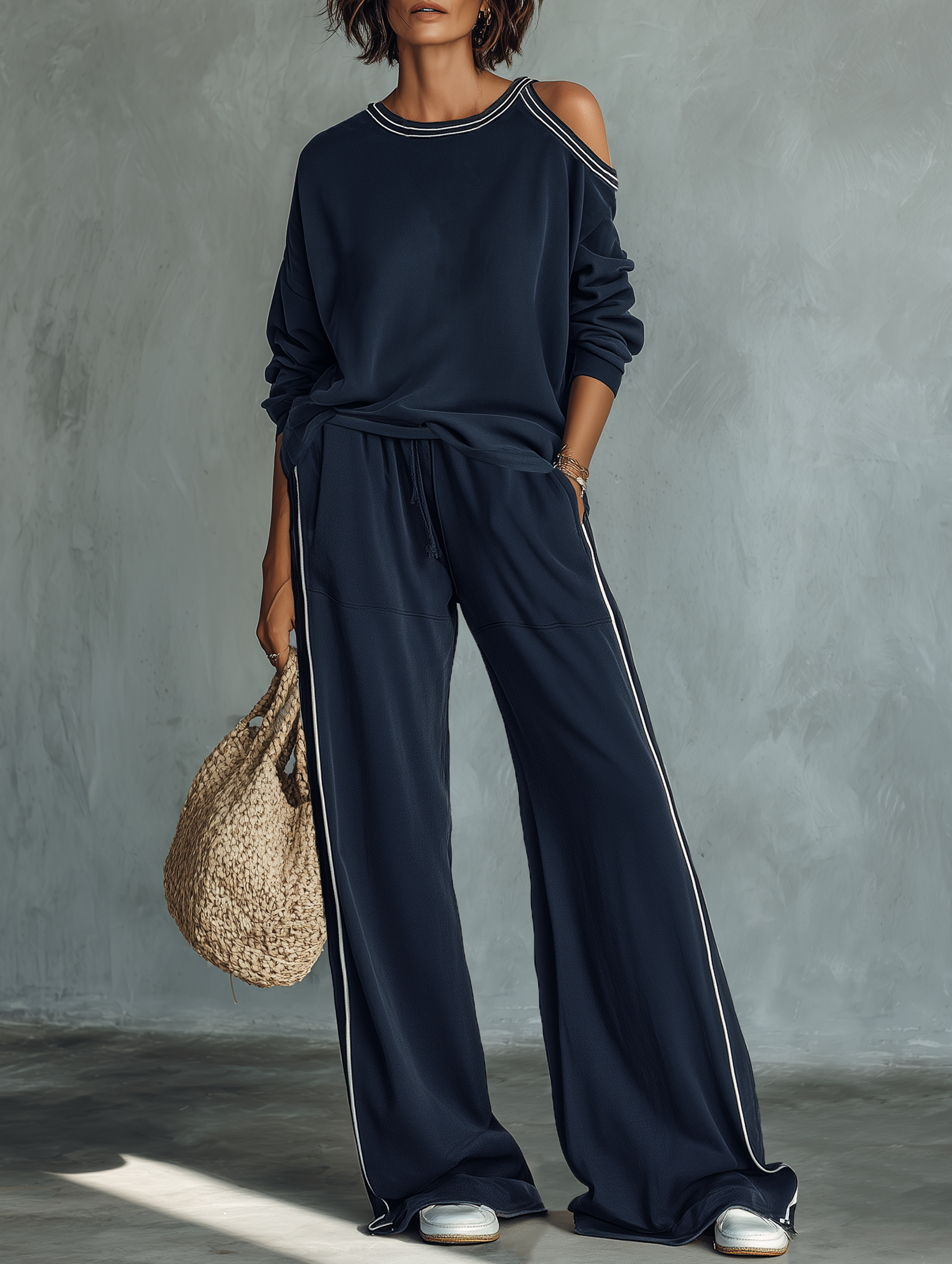 Valentine | One-Shoulder Lounge Set