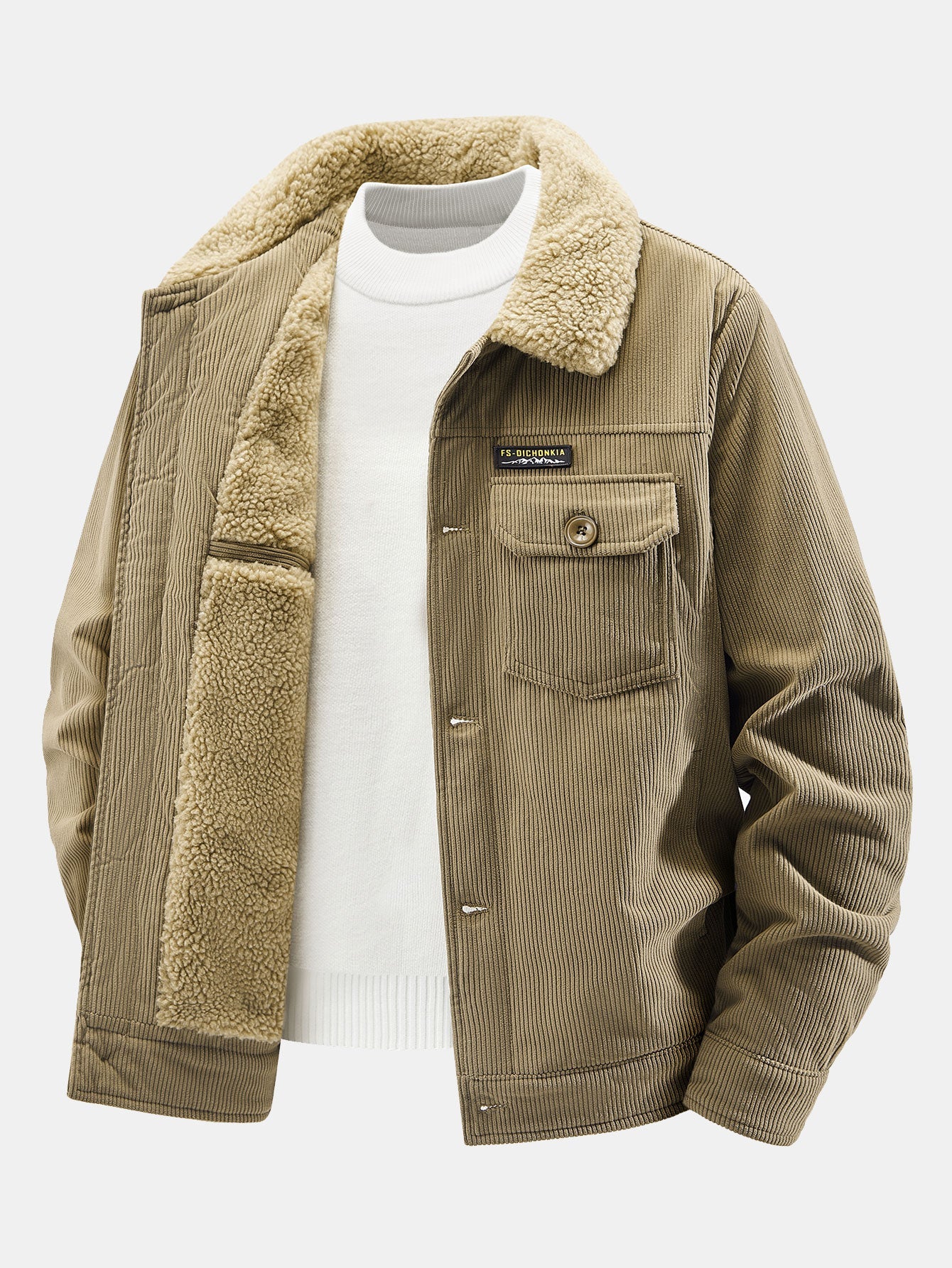 Corduroy Jacket with Teddy Lining