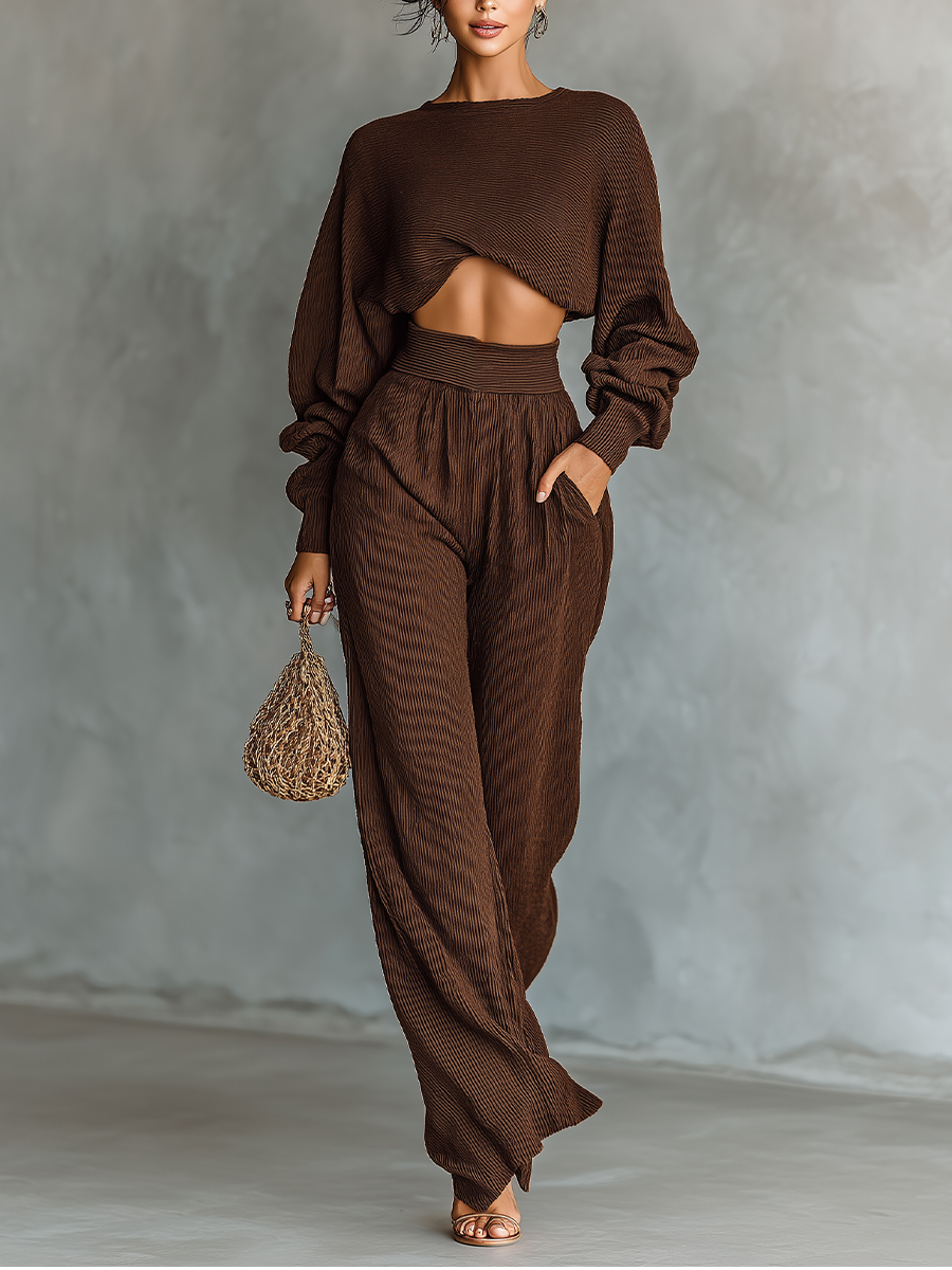 Leonie | Coffee Knit Set