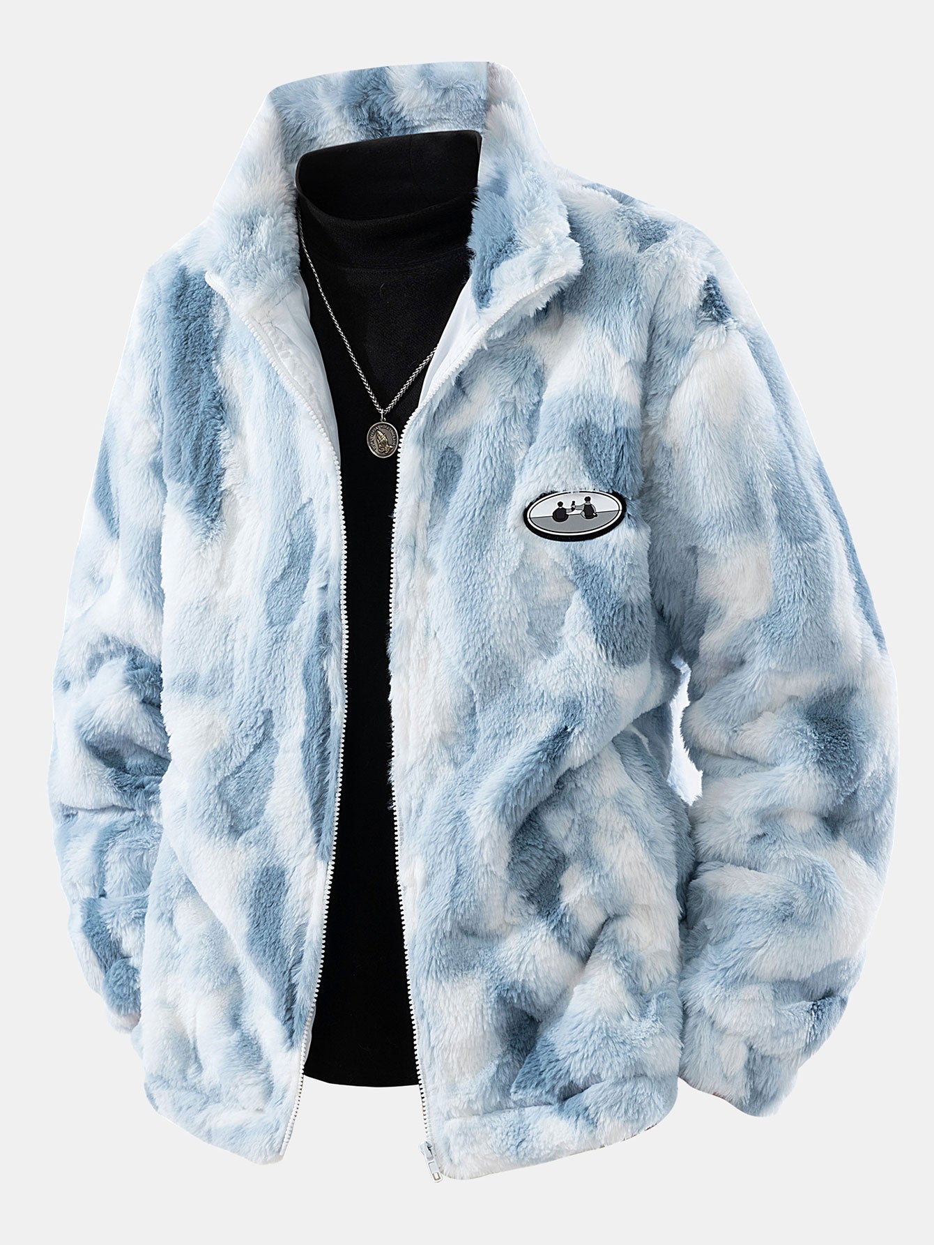Synthetic Leather Zip Jacket