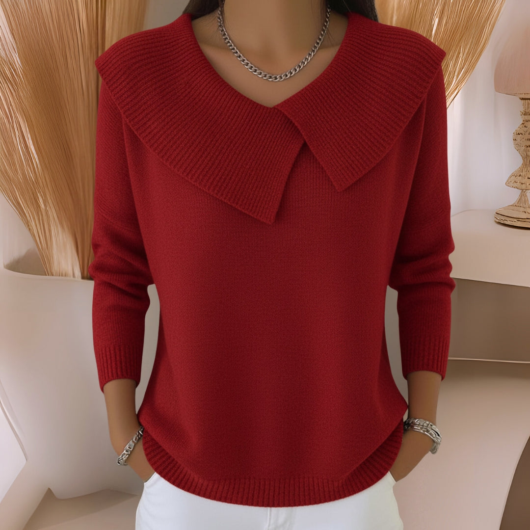 Daphne | Soft-Collar Knit Sweater