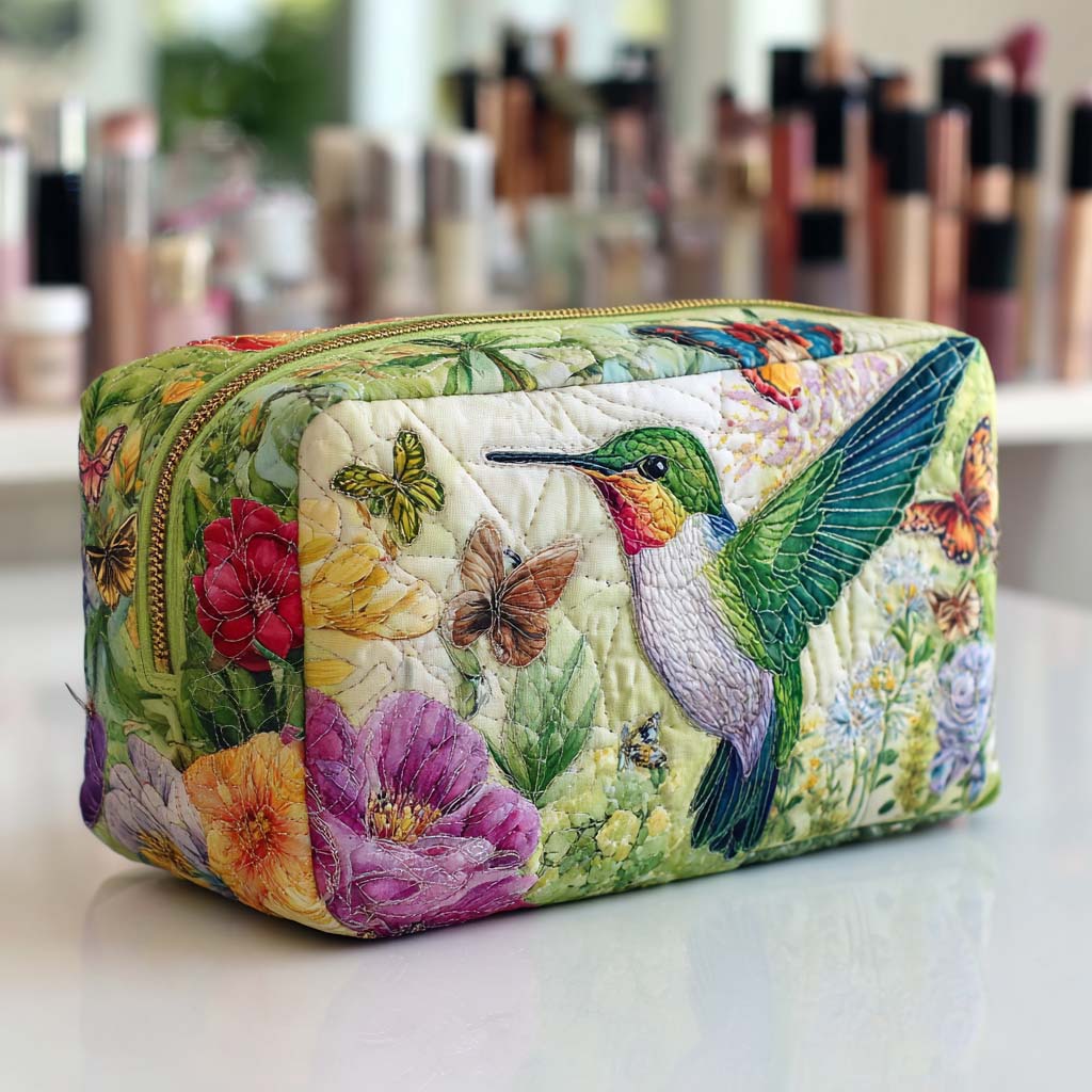 Flowers in Motion Quilted Toiletry Bag