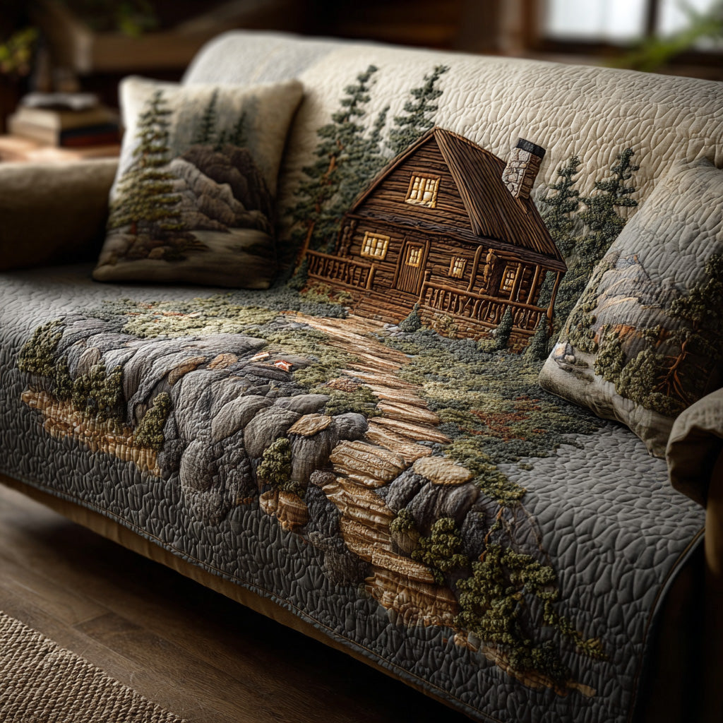Woodland Scenes Quilted Sofa Cover