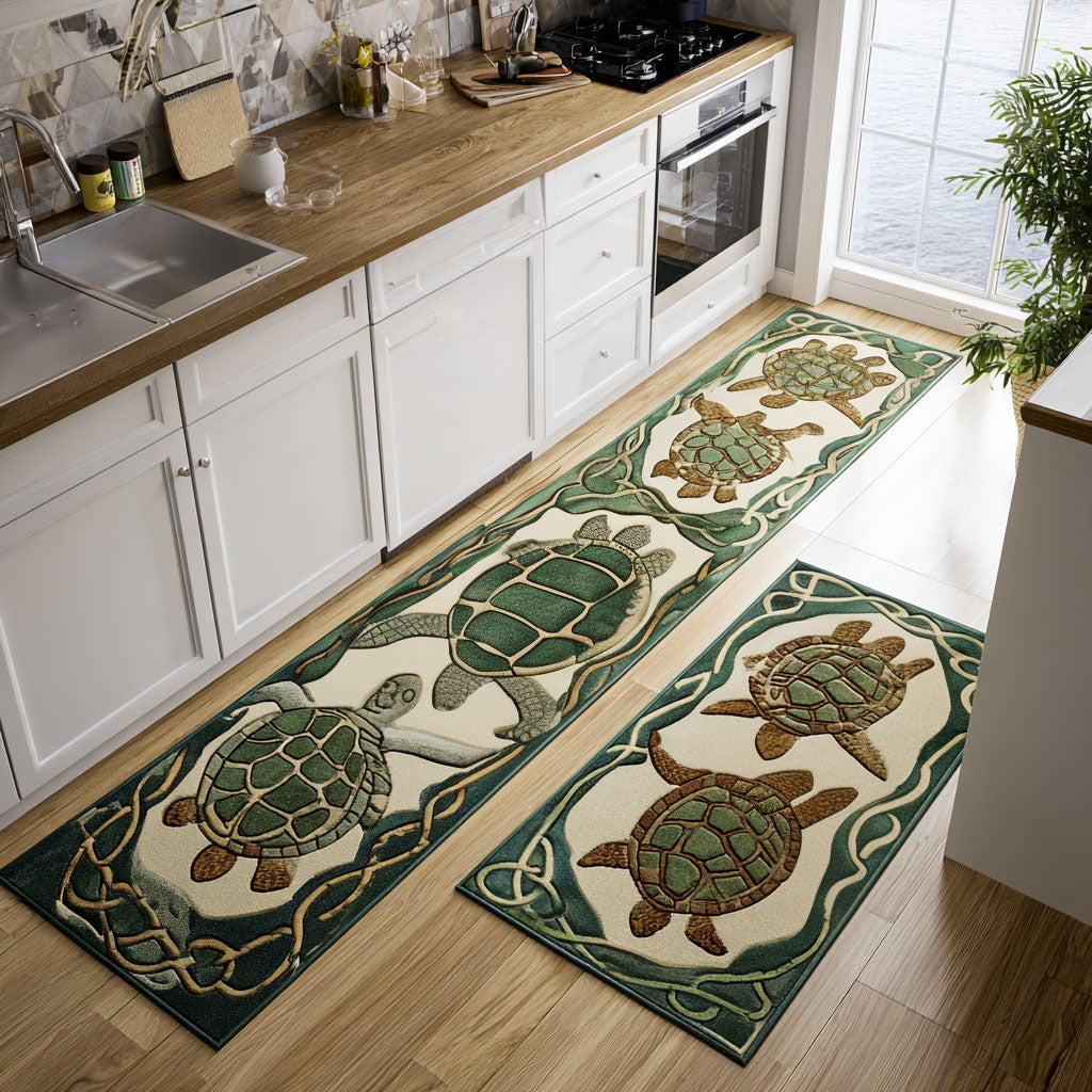 Inspiration Journey Quilted Kitchen Mat Set