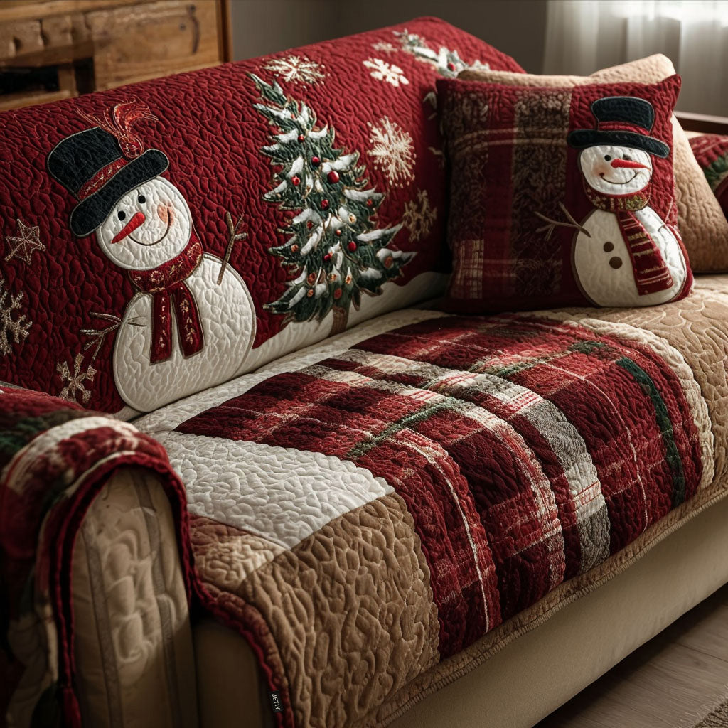 Christmas Colour Story Quilted Sofa Cover