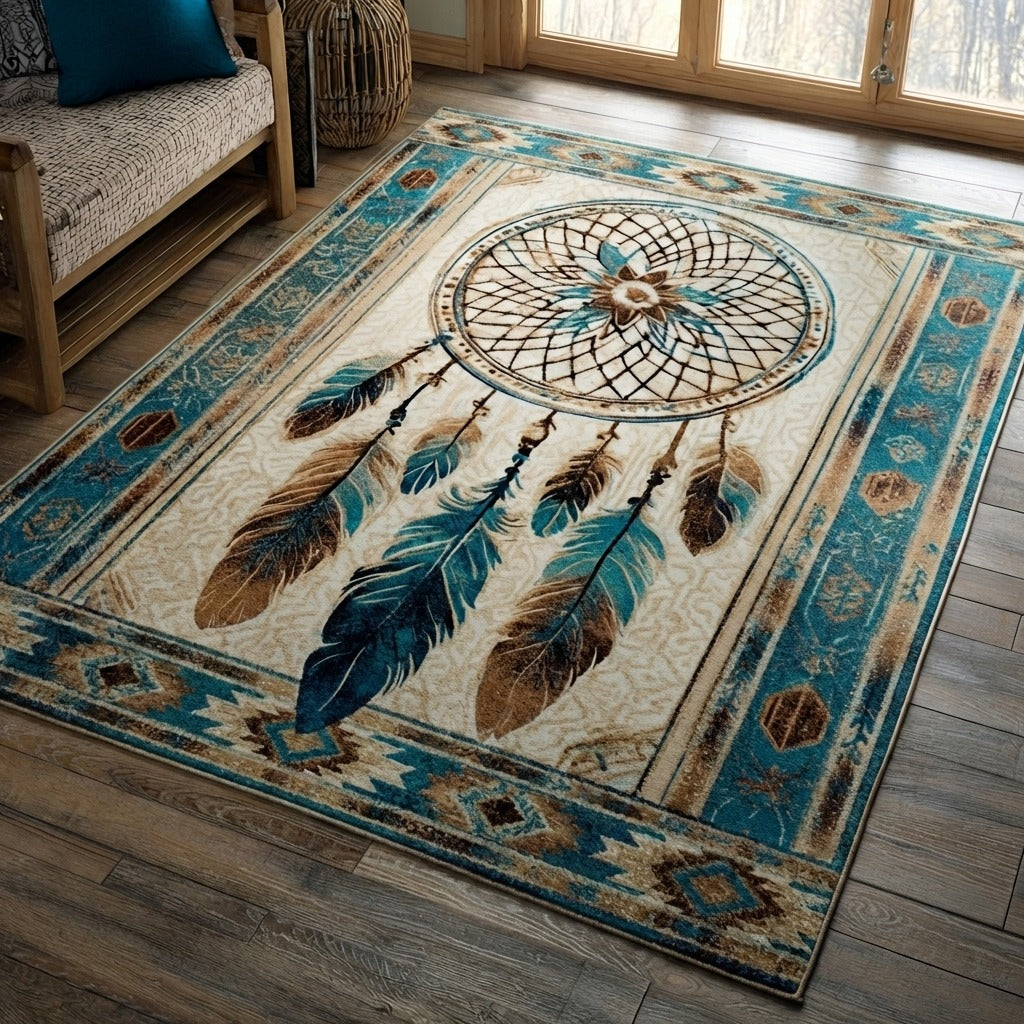 Ancestral Calm Quilted Area Rug