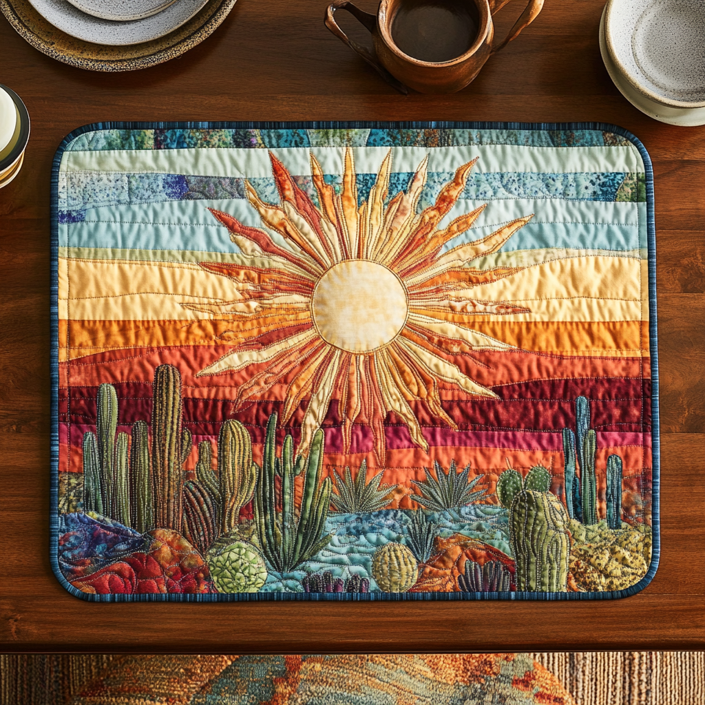 Golden Horizon Quilted Placemats