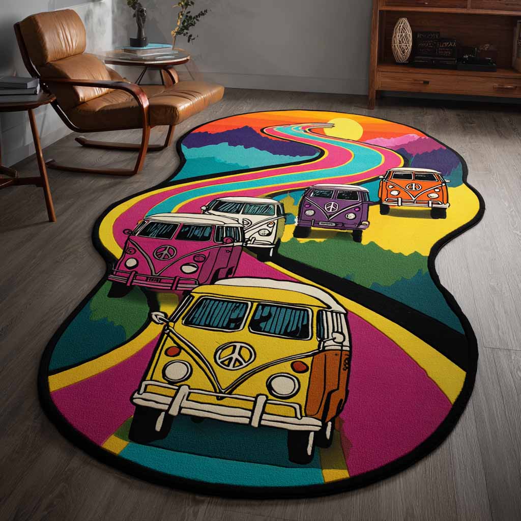 Hippie Vibes Quilted Area Rug