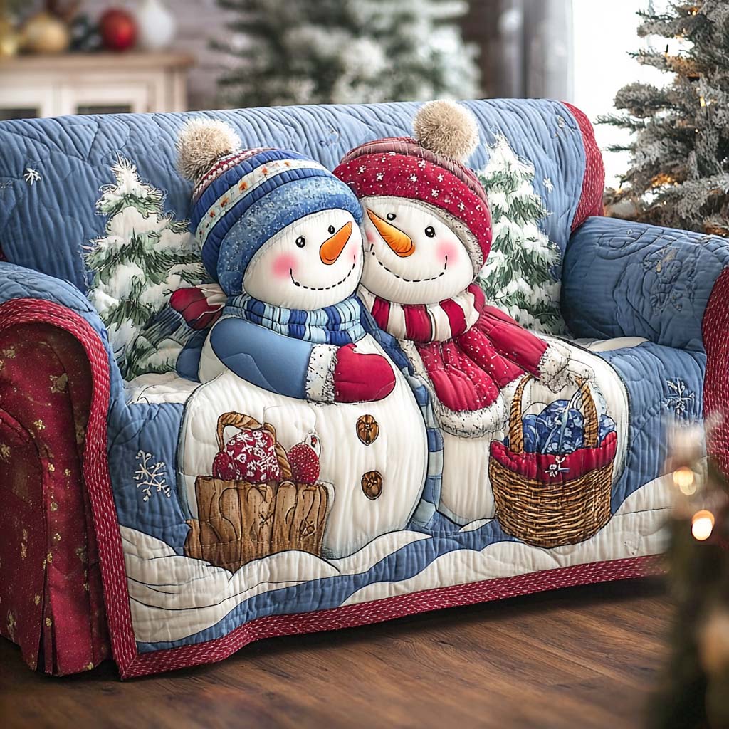 Winter Companions Quilted Sofa Cover