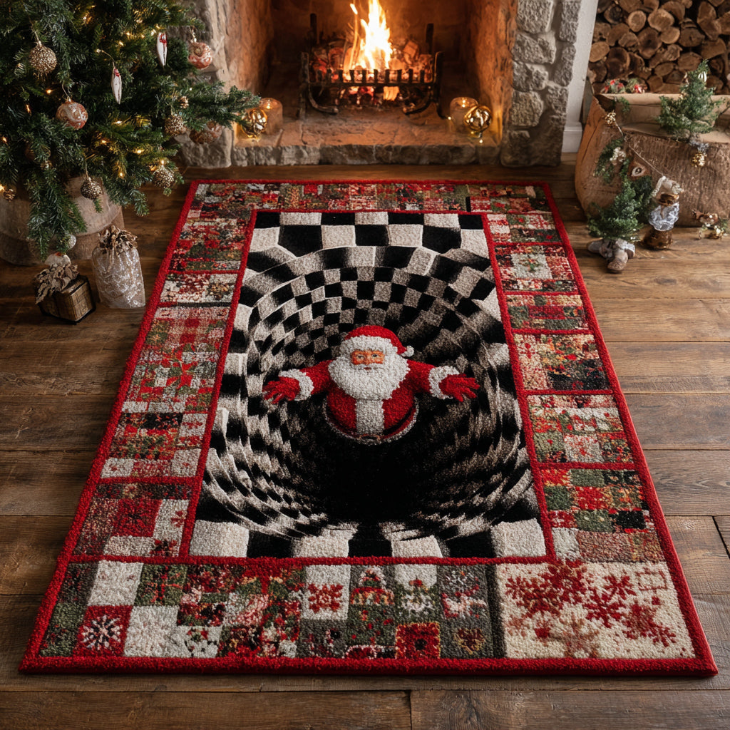 Midnight Santa Quilted Area Rug