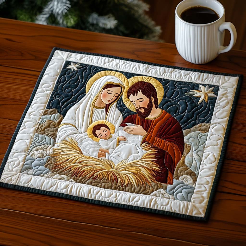 Nativity Scene Quilted Placemats