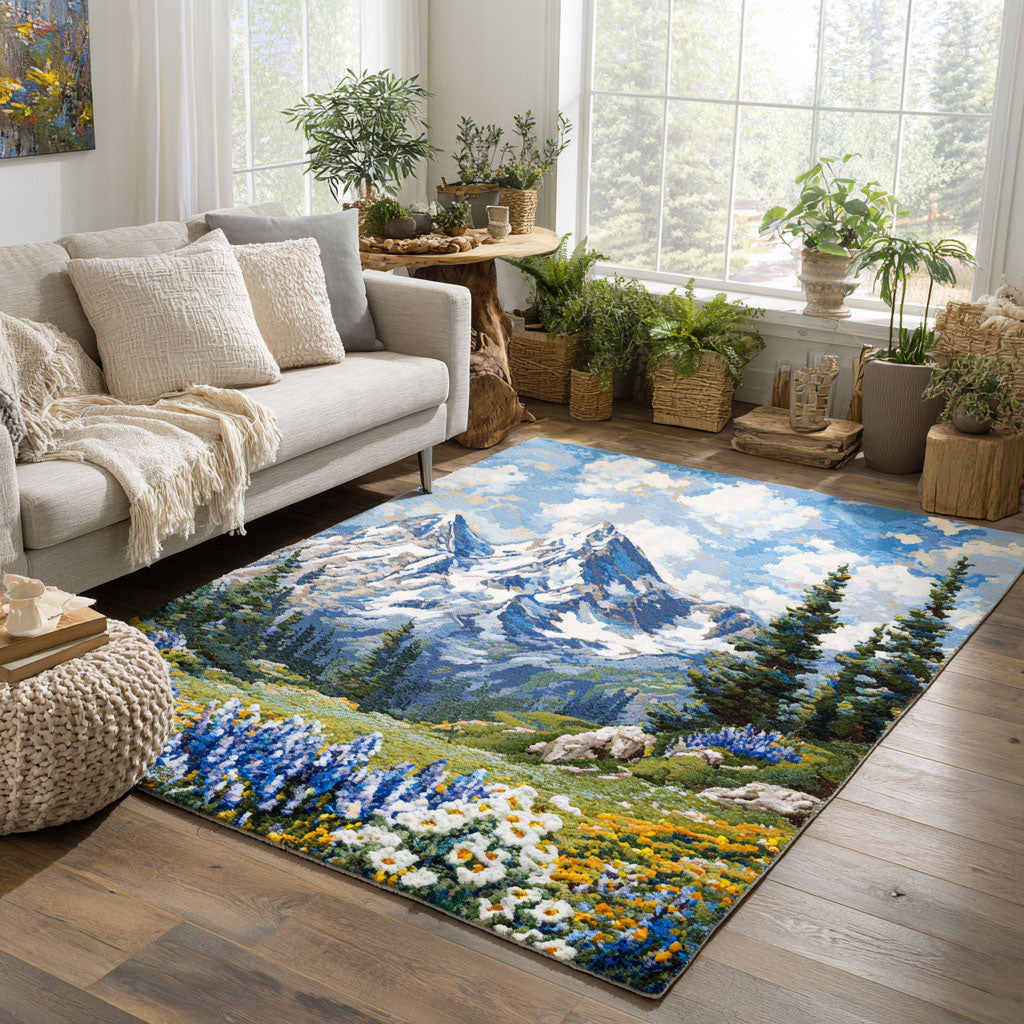 Alpine Bloom Quilted Area Rug