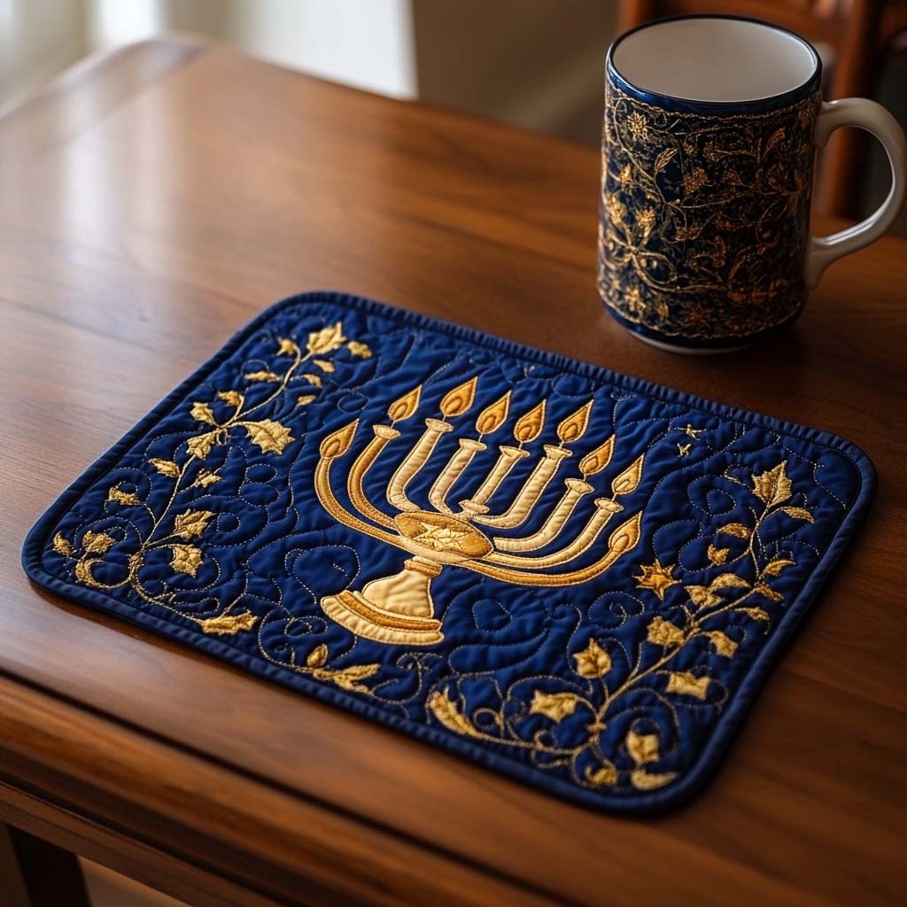 Golden Candlelight Quilted Placemats