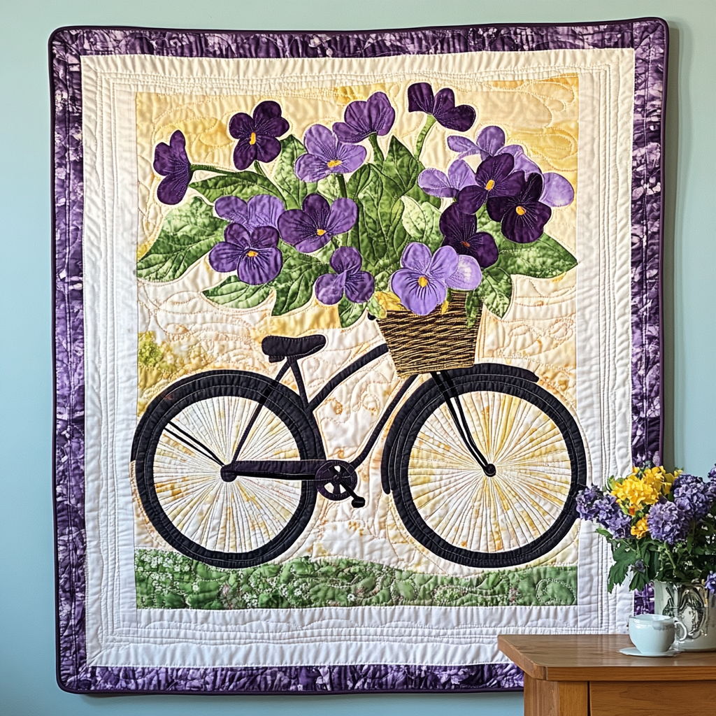 Blooming Ride Quilted Wall Art