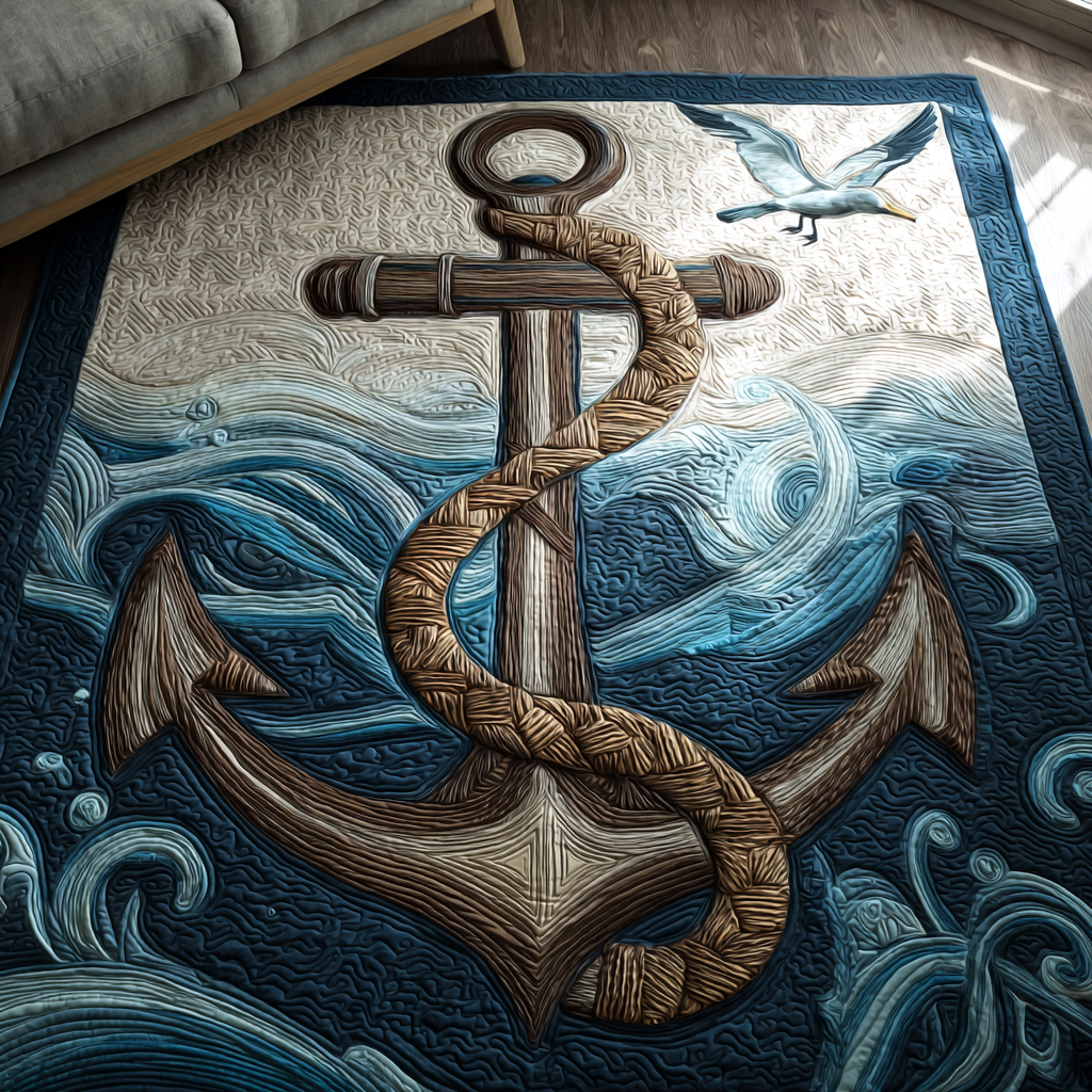 Anchor Refuge Quilted Area Rug