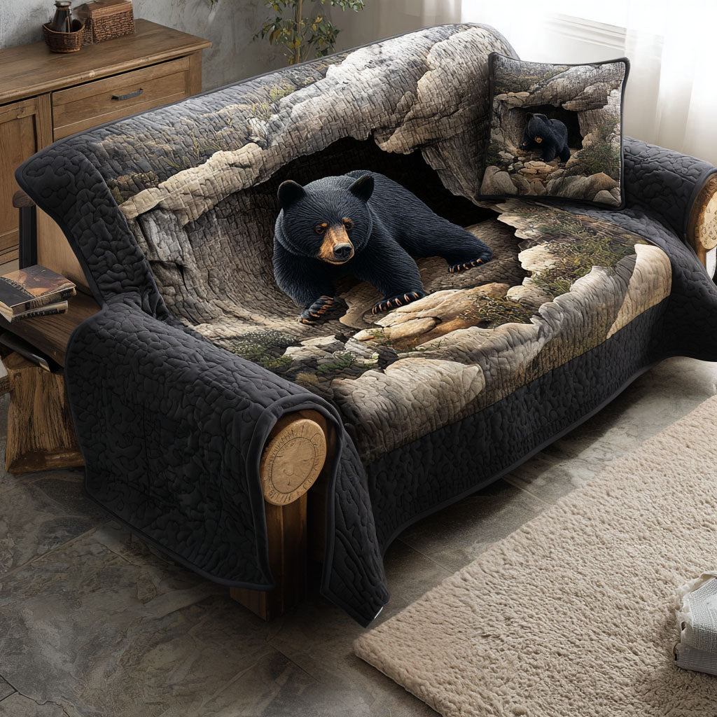 Mountain Shadows Quilted Sofa Cover
