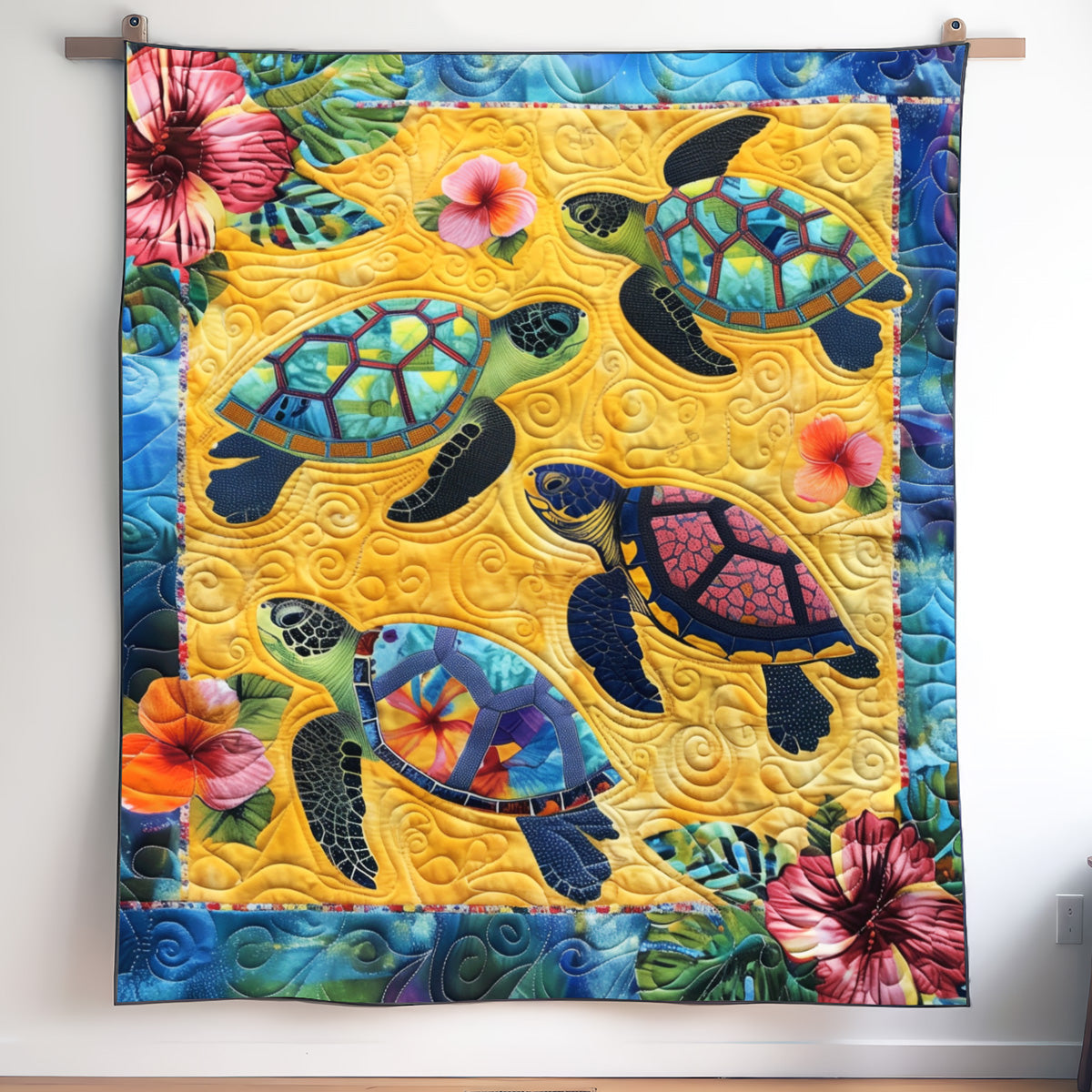 Aqua Adventure Quilted Wall Art
