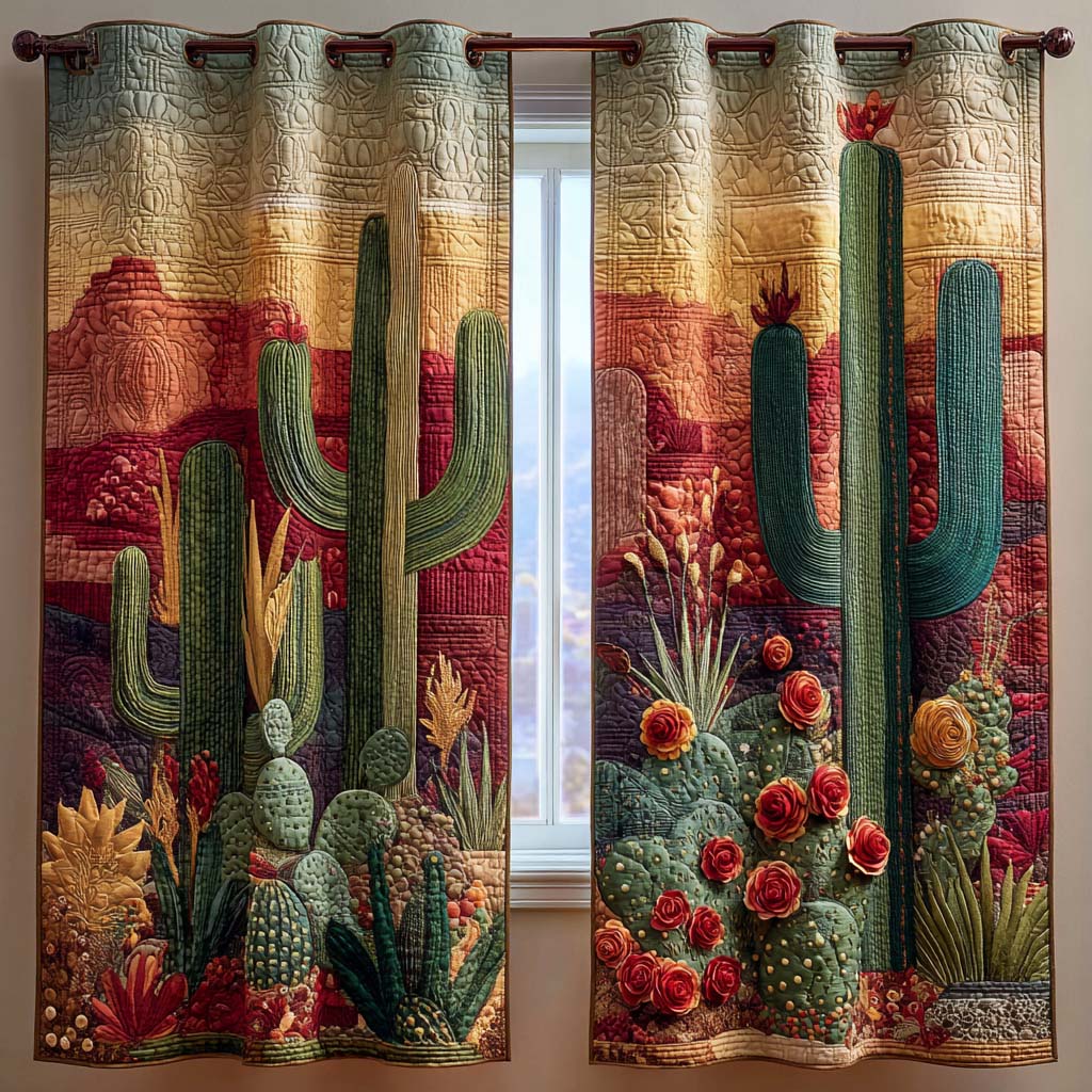 Canyon Brush Quilted Curtains