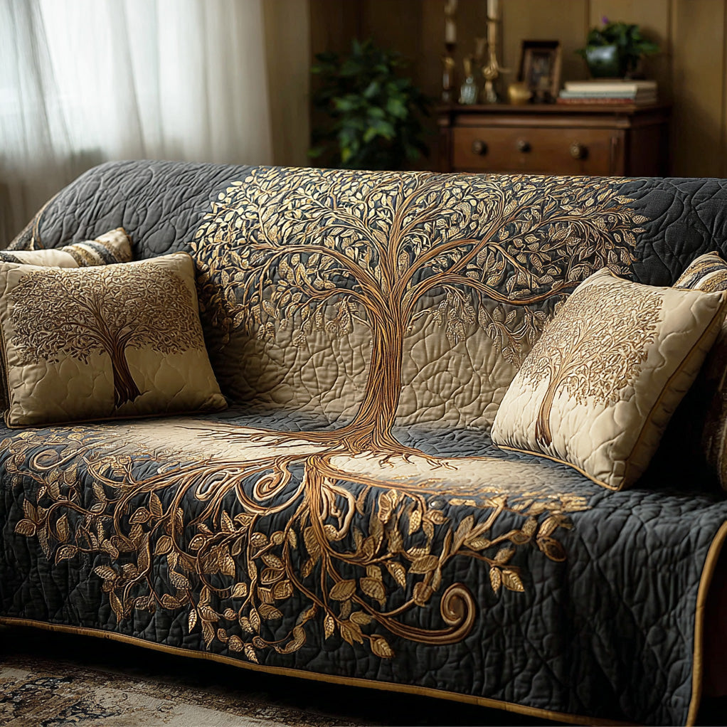 Spiritual Tree of Life Quilted Sofa Cover