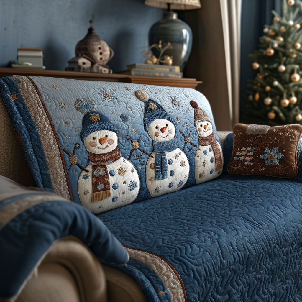 Snow Friends Quilted Sofa Cover