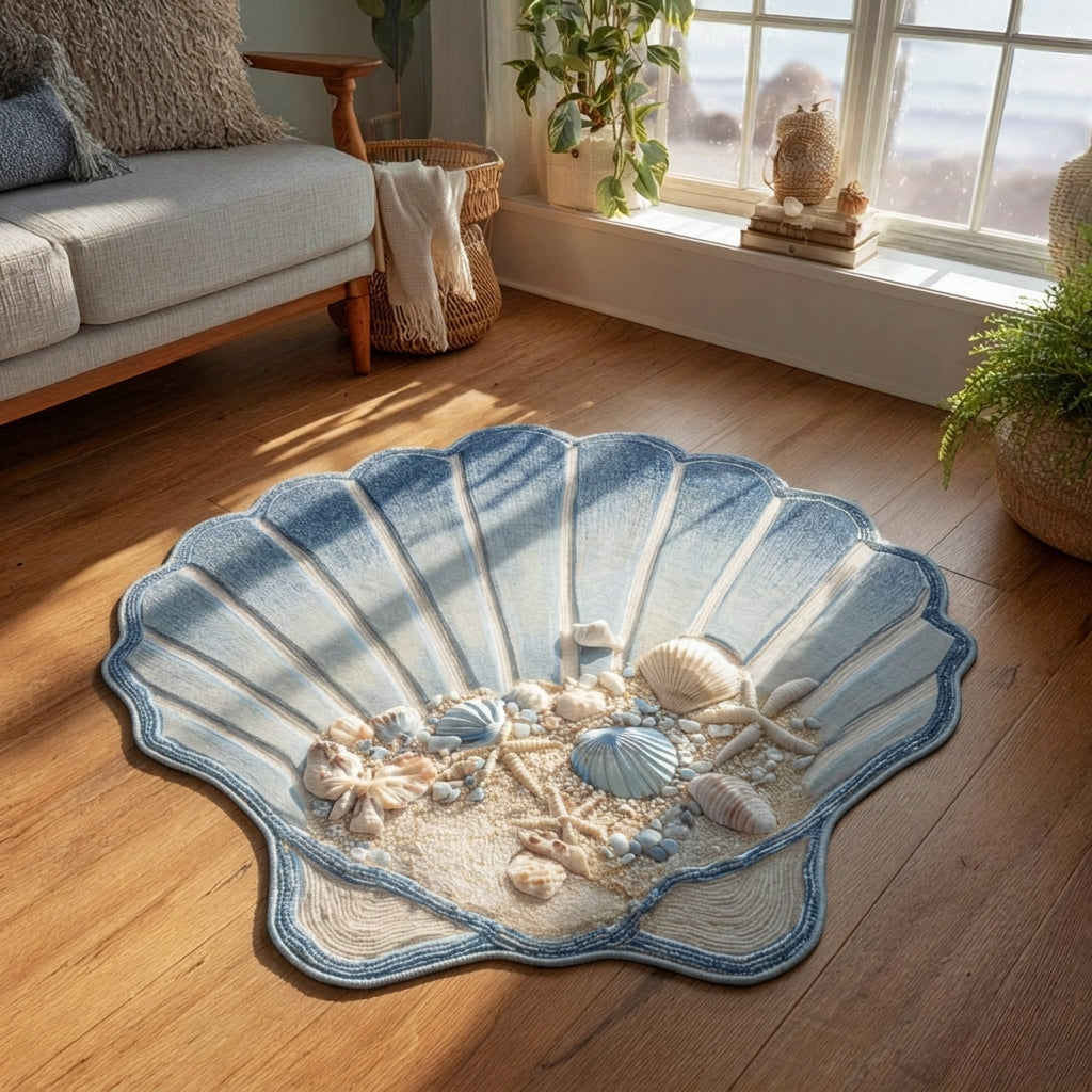 Coral Breeze Quilted Area Rug