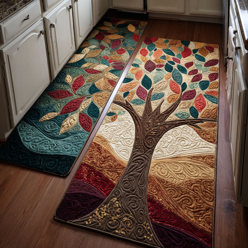 Woodland Refuge Quilted Kitchen Mat Set