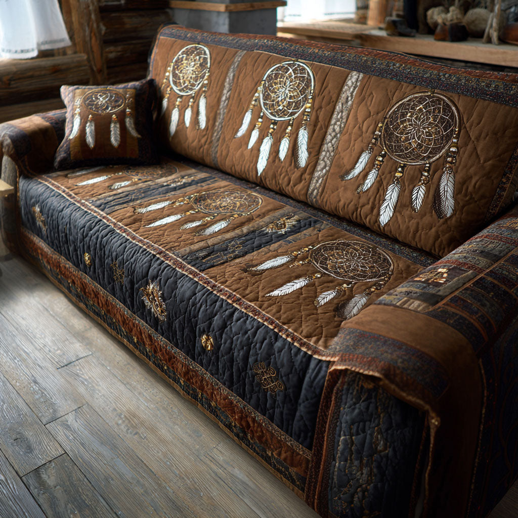 Tribal Night Quilted Sofa Cover