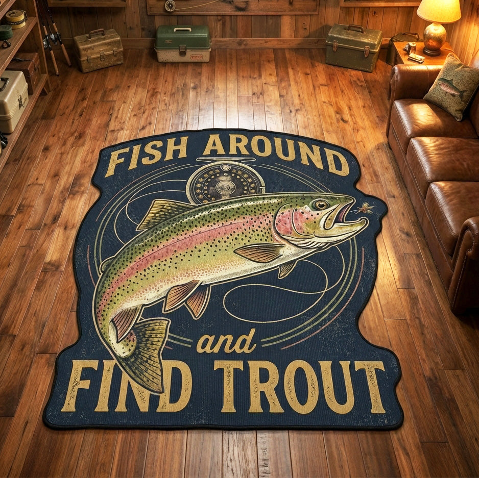 Trout Waters Quilted Area Rug