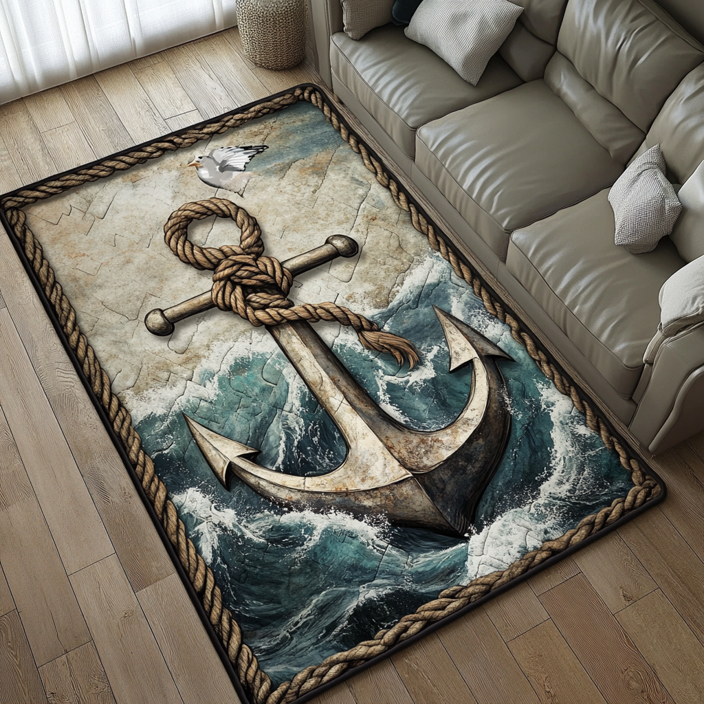 Dream Anchor Quilted Area Rug