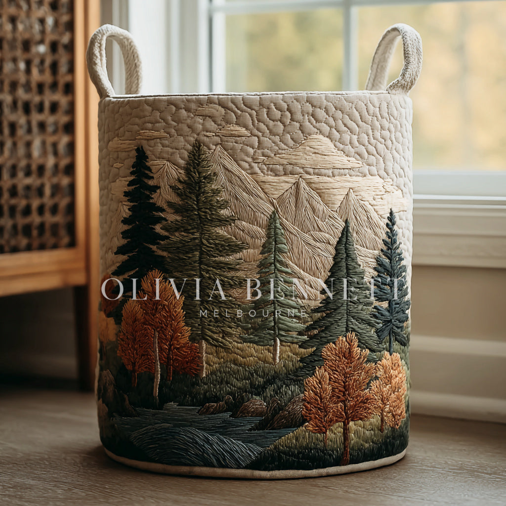 Mountain View | Quilted Storage Basket