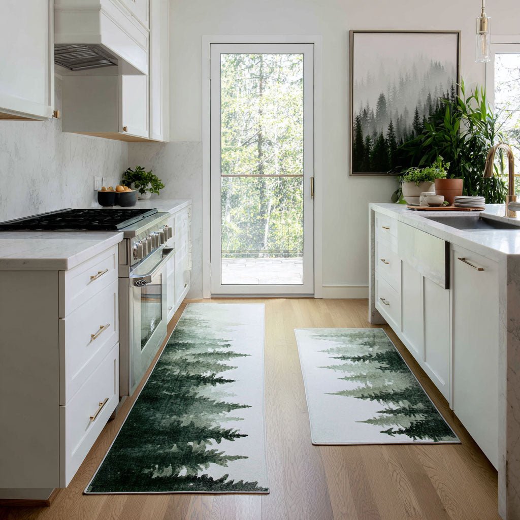Calm Valley Quilted Kitchen Mat Set