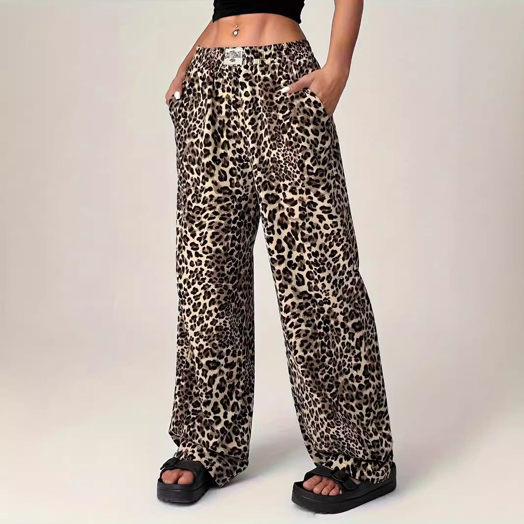 Colette | Comfy Straight-Leg Leopard Print Trousers