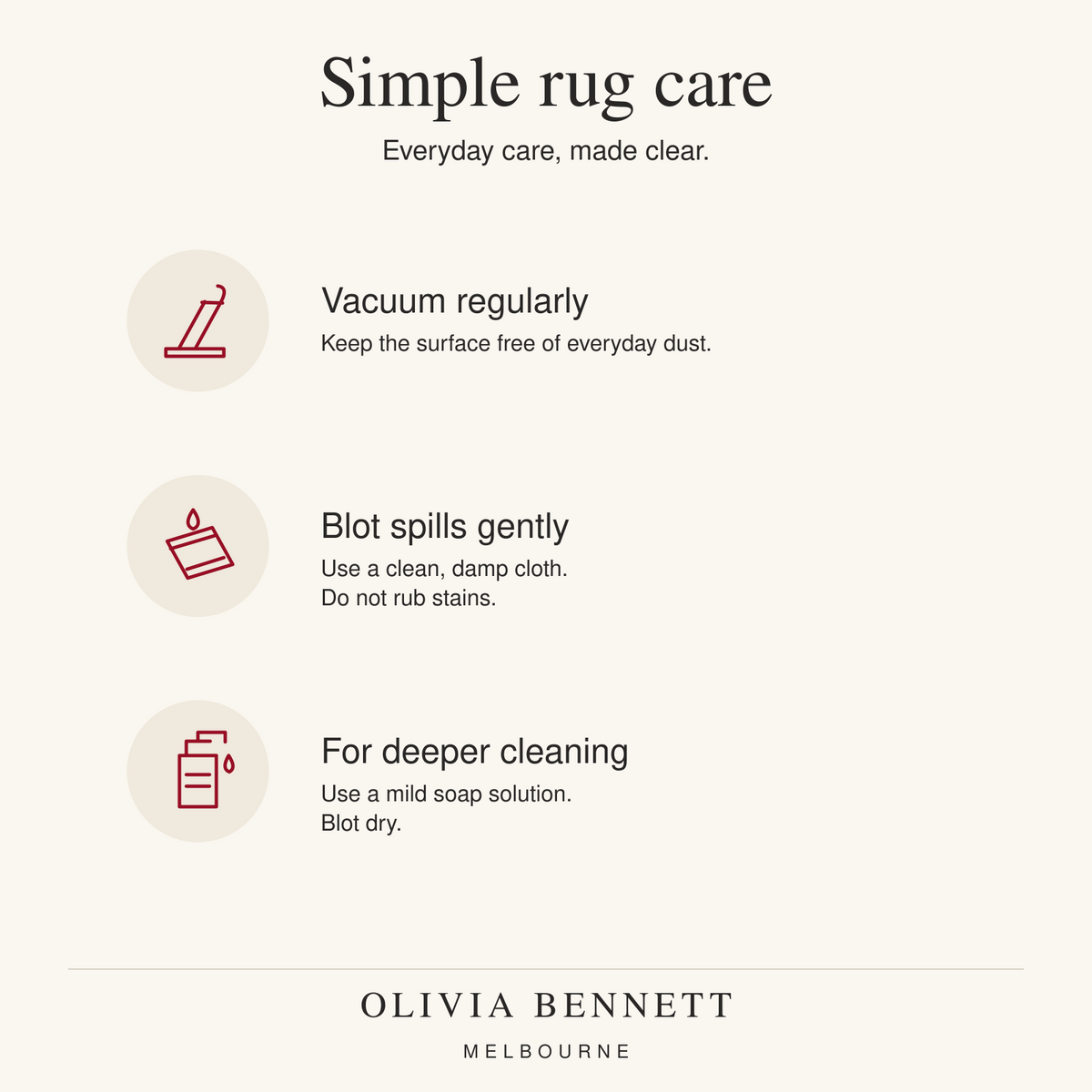 OBM Medium Pile Rugs Care