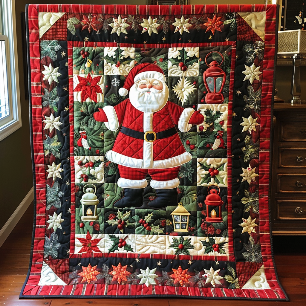 Santa Claus Quilted Blanket