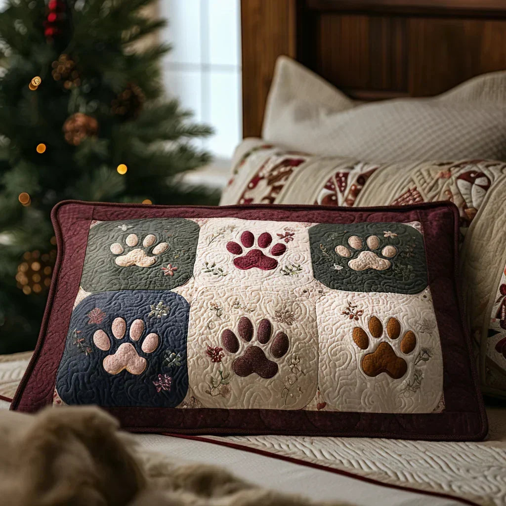Cosy Little Paws Quilted Pillow Sham
