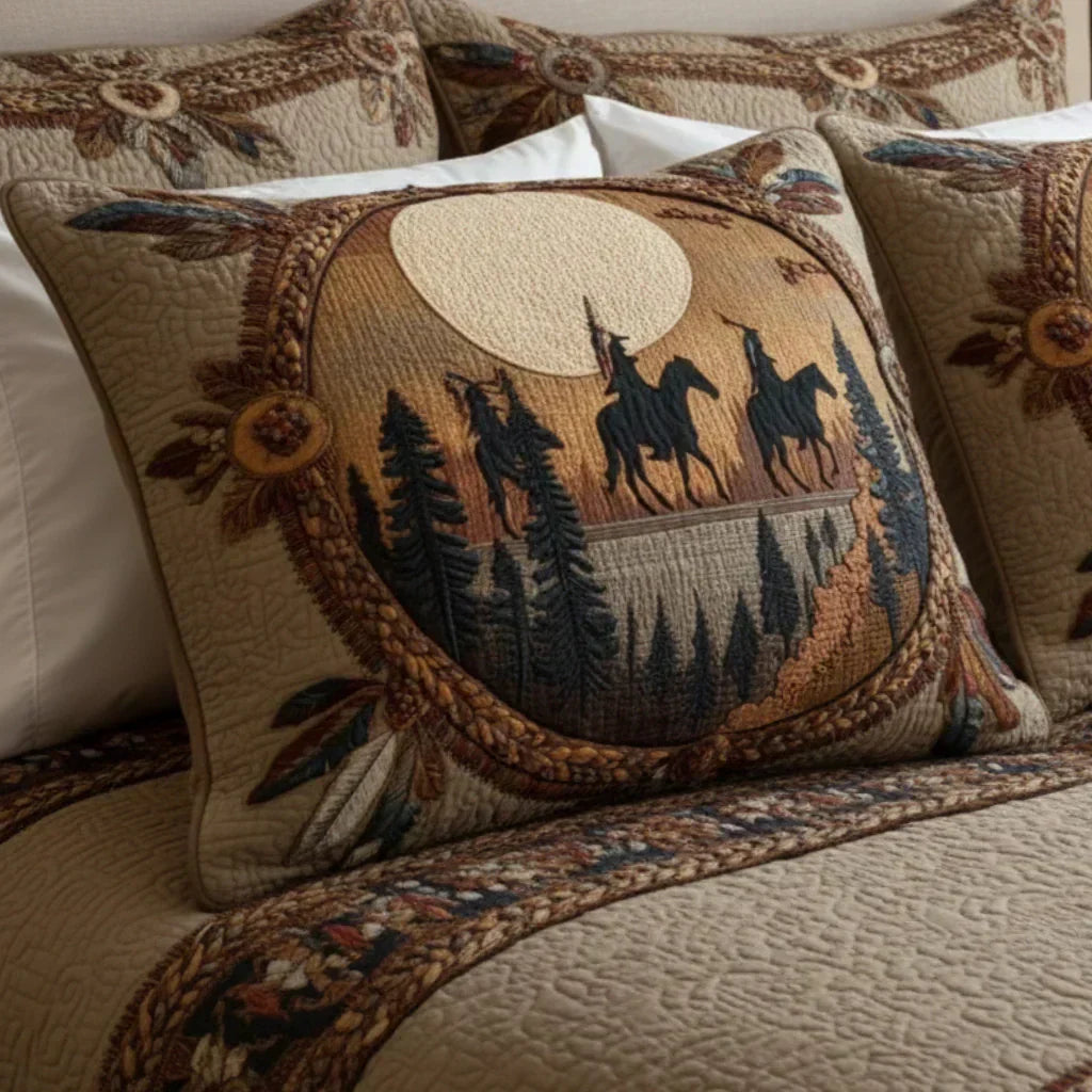 Woodland Dreamcatcher Quilted Pillow Sham