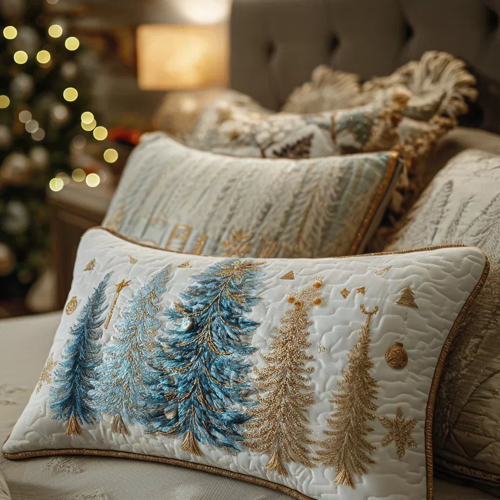 Festive Forest Quilted Pillow Sham