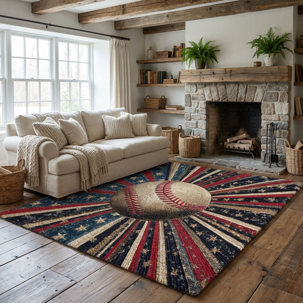 Radiant Stripes Quilted Area Rug
