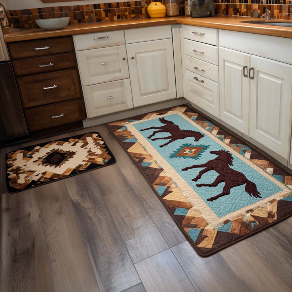 Southwestern Wildlife Quilted Kitchen Mat Set