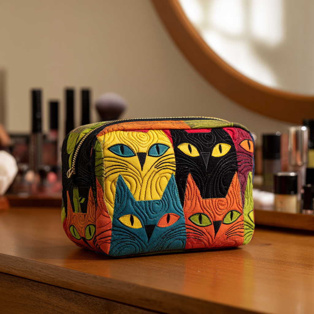 Magical Cat Quilted Toiletry Bag