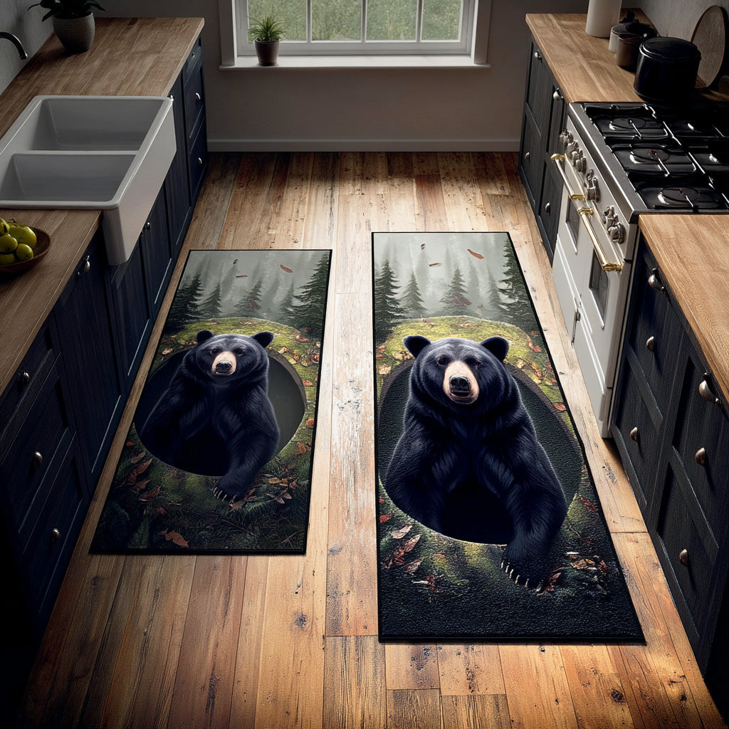 Forest Shadows Quilted Kitchen Mat Set