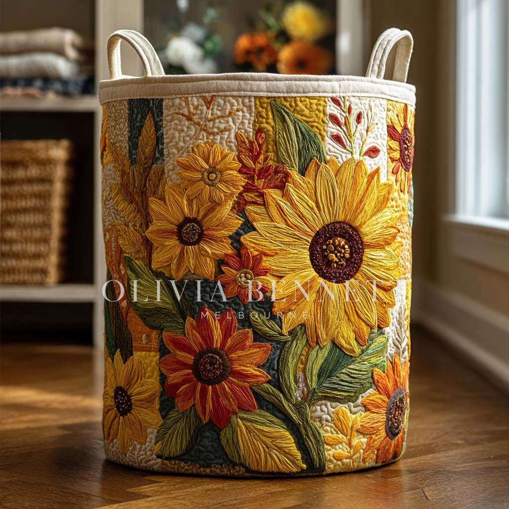 Sunflower Dream | Quilted Storage Basket