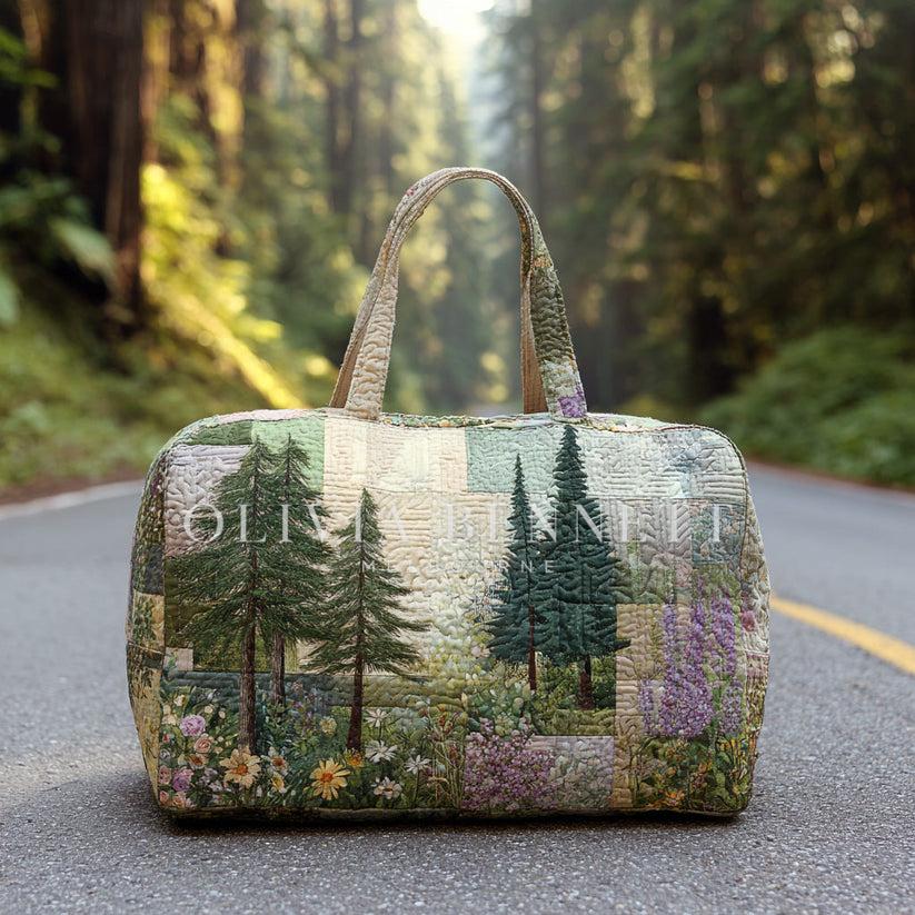 Forest Dream Quilted Duffle Bag