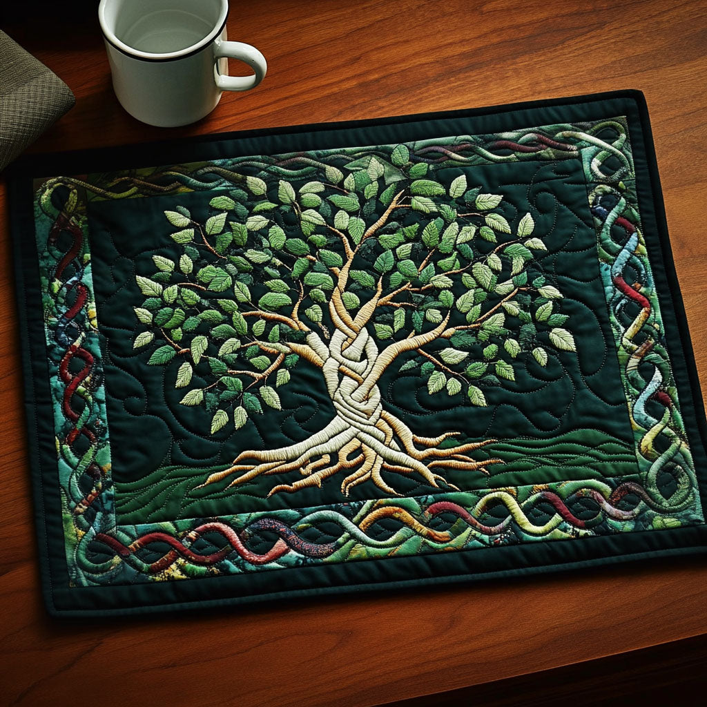 Celtic Tree of Life Quilted Placemats