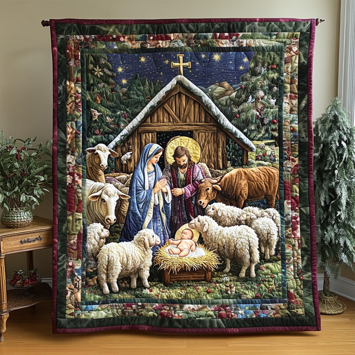 Christmas Bethlehem Quilted Wall Art