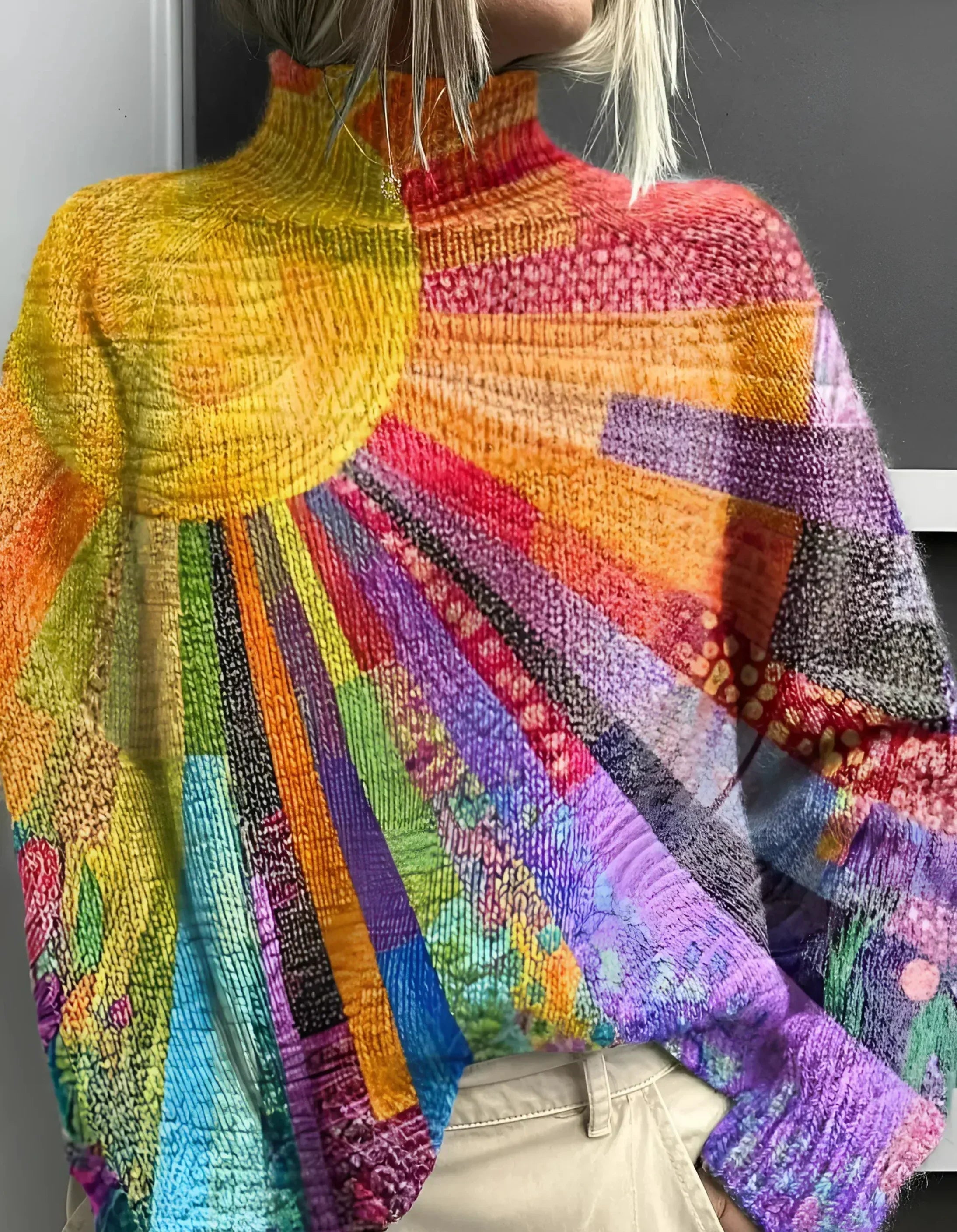 Priya | Colourful Turtleneck