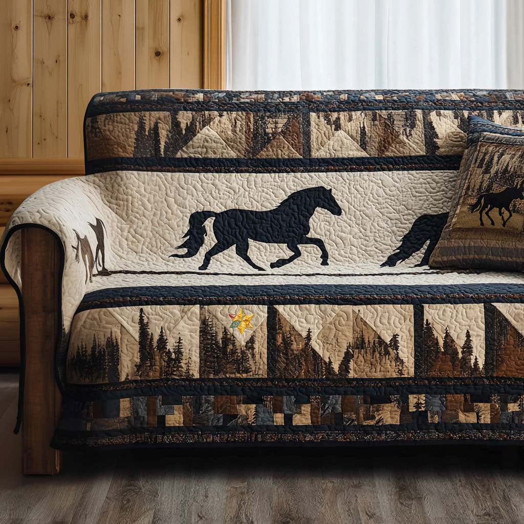 Western Horizon Quilted Sofa Cover