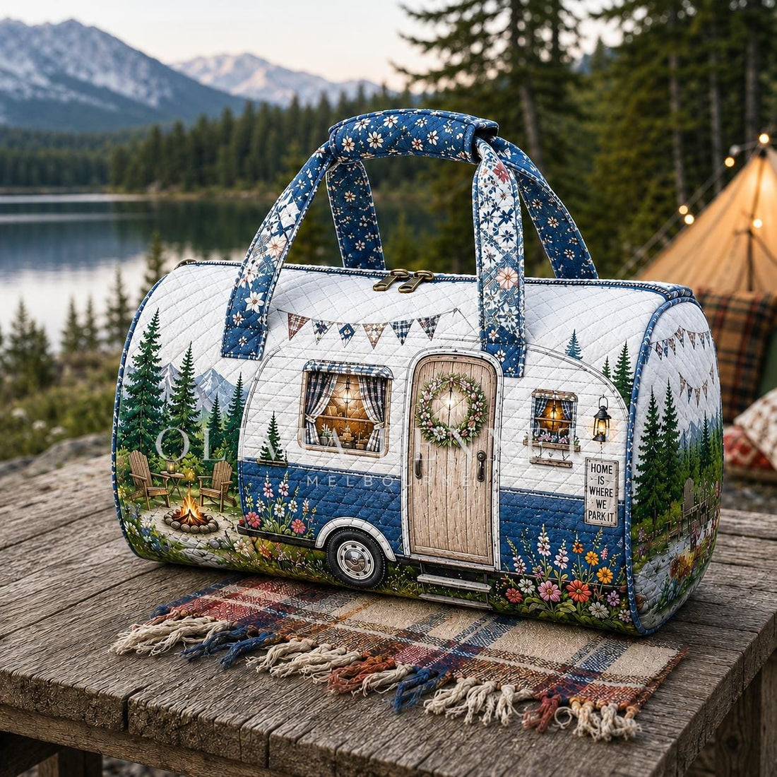 Lakeside Caravan Quilted Duffle Bag